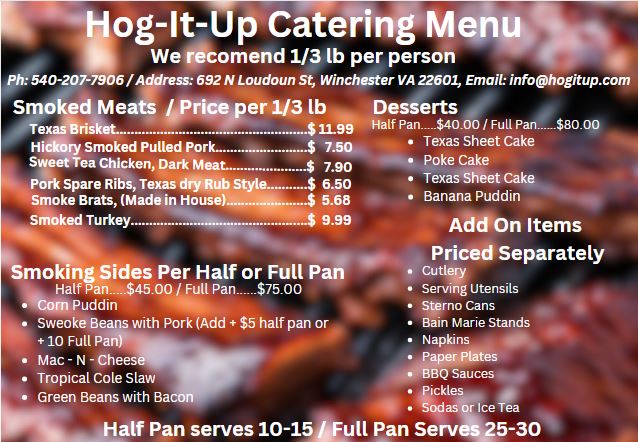 Catering Menu